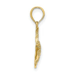 Load image into Gallery viewer, 14K Yellow Gold Textured FISH Charm Pendant

