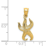 Load image into Gallery viewer, 14K Yellow Gold Textured Starfish Charm Pendant
