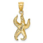 Load image into Gallery viewer, 14K Yellow Gold Textured Starfish Charm Pendant
