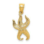 Load image into Gallery viewer, 14K Yellow Gold Textured Starfish Charm Pendant
