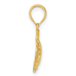 Load image into Gallery viewer, 14K Yellow Gold Polished and Engraved Fish Charm Pendant

