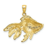 Load image into Gallery viewer, 14K Yellow Gold Polished and Textured Gold Fish Charm Pendant
