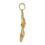 Load image into Gallery viewer, 14K Yellow Gold Polished and Textured Aquarium Story Charm Pendant
