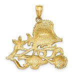 Load image into Gallery viewer, 14K Yellow Gold Polished and Textured Aquarium Story Charm Pendant
