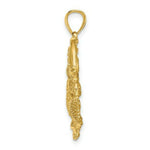 Load image into Gallery viewer, 14K Yellow Gold Polished and Textured AQUARIUM Charm Pendant
