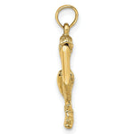 Load image into Gallery viewer, 14K Yellow Gold 3-D Small Pelican Standing With Moveable Mouth Charm Pendant
