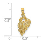 Load image into Gallery viewer, 14K Yellow Gold 2-D Precious Wentletrap Shell Charm Pendant
