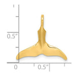 Load image into Gallery viewer, 14K Yellow Gold 3-D &amp; Polished WHALE TAIL Charm Pendant
