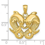 Load image into Gallery viewer, 14K Yellow Gold Dolphins Pendant
