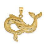 Load image into Gallery viewer, 14K Yellow Gold Polished Two Dolphins Together Charm Pendant
