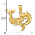 Load image into Gallery viewer, 14K Yellow Gold Dolphins Pendant
