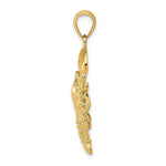 Load image into Gallery viewer, 14K Yellow Gold 2-D Textured Maine Lobster Charm Pendant
