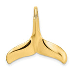 Load image into Gallery viewer, 14K Yellow Gold 3-D Polished and Textured Whale Tail Charm Pendant
