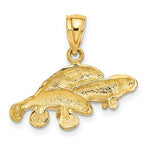 Load image into Gallery viewer, 14K Yellow Gold Polished Triple Manatee Charm Pendant
