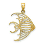 Load image into Gallery viewer, 14K Yellow Gold Cut-Out AngelFISH Charm Pendant
