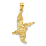 Load image into Gallery viewer, 14K Yellow Gold 3-D Pelican Flying Charm Pendant
