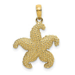 Load image into Gallery viewer, 14K Yellow Gold 2-D Puffed Starfish Charm Pendant
