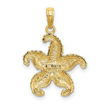 Load image into Gallery viewer, 14K Yellow Gold 2-D Puffed Starfish Charm Pendant
