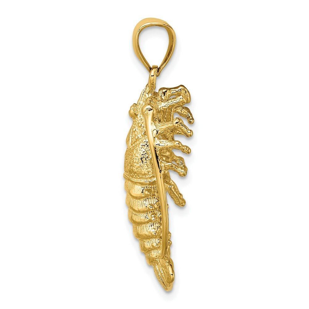 14K Yellow Gold Florida Lobster Charm Pendant
