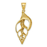 Load image into Gallery viewer, 14K Yellow Gold Cut-Out Conch Shell Skeleton Charm Pendant
