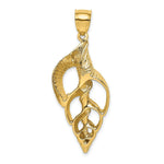 Load image into Gallery viewer, 14K Yellow Gold Cut-Out Conch Shell Skeleton Charm Pendant
