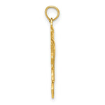 Load image into Gallery viewer, 14K Yellow Gold 2-D Two Jumping Dolphins Charm Pendant
