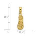 Load image into Gallery viewer, 14K Yellow Gold REHOBOTH SINGLE FLIP-FLOP Charm Pendant
