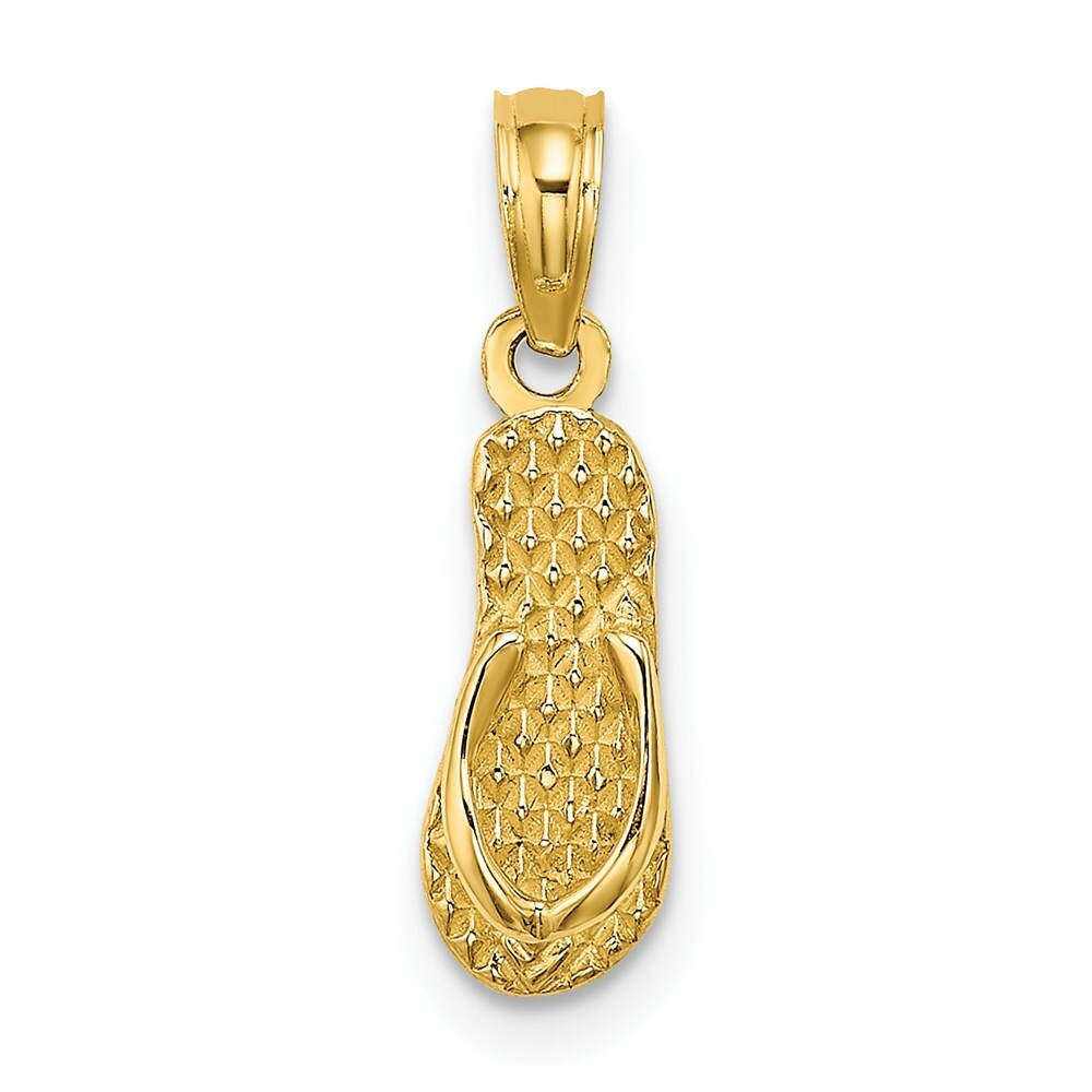 14K Yellow Gold REHOBOTH SINGLE FLIP-FLOP Charm Pendant
