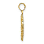 Load image into Gallery viewer, 14K Yellow Gold Textured 2-D SeaHorse Charm Pendant
