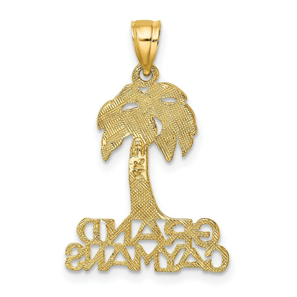 14K Yellow Gold GRAND CAYMANS Under Palm Tree Charm Pendant