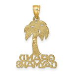 Load image into Gallery viewer, 14K Yellow Gold GRAND CAYMANS Under Palm Tree Charm Pendant
