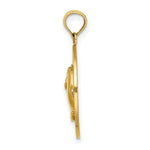 Load image into Gallery viewer, 14K Yellow Gold MIAMI BEACH Round Frame With Dolphins Charm Pendant
