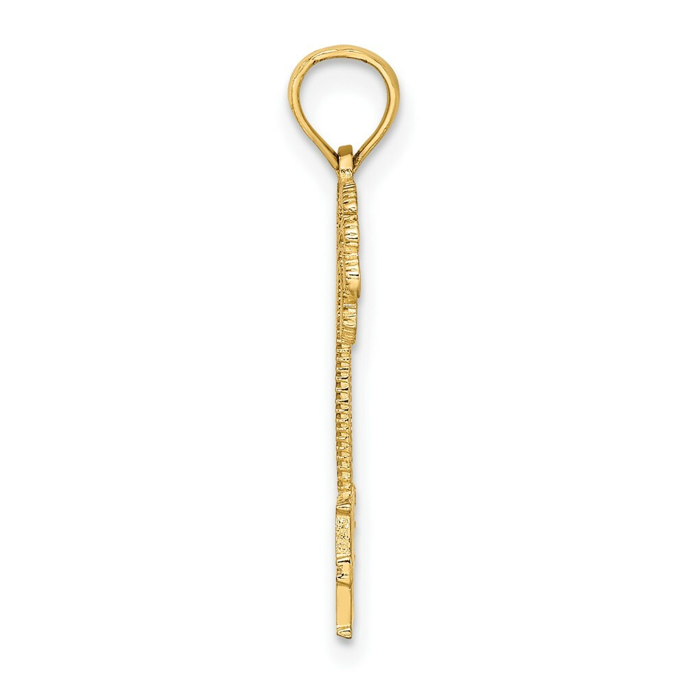 14K Yellow Gold SOUTH BEACH Under Palm Tree Charm Pendant