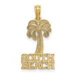 Load image into Gallery viewer, 14K Yellow Gold SOUTH BEACH Under Palm Tree Charm Pendant
