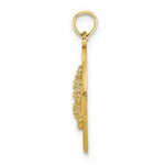 Load image into Gallery viewer, 14K Yellow Gold Sanibel Round Frame With Starfish Center Charm Pendant
