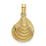 Load image into Gallery viewer, 14K Yellow Gold CLAM SHELL Charm Pendant
