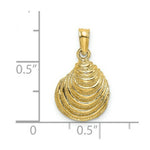Load image into Gallery viewer, 14K Yellow Gold CLAM SHELL Charm Pendant
