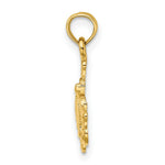 Load image into Gallery viewer, 14K Yellow Gold Textured Mini SEA TURTLE &amp; KELP Charm Pendant
