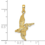 Load image into Gallery viewer, 14K Yellow Gold 3-D Pelican Flying Charm Pendant

