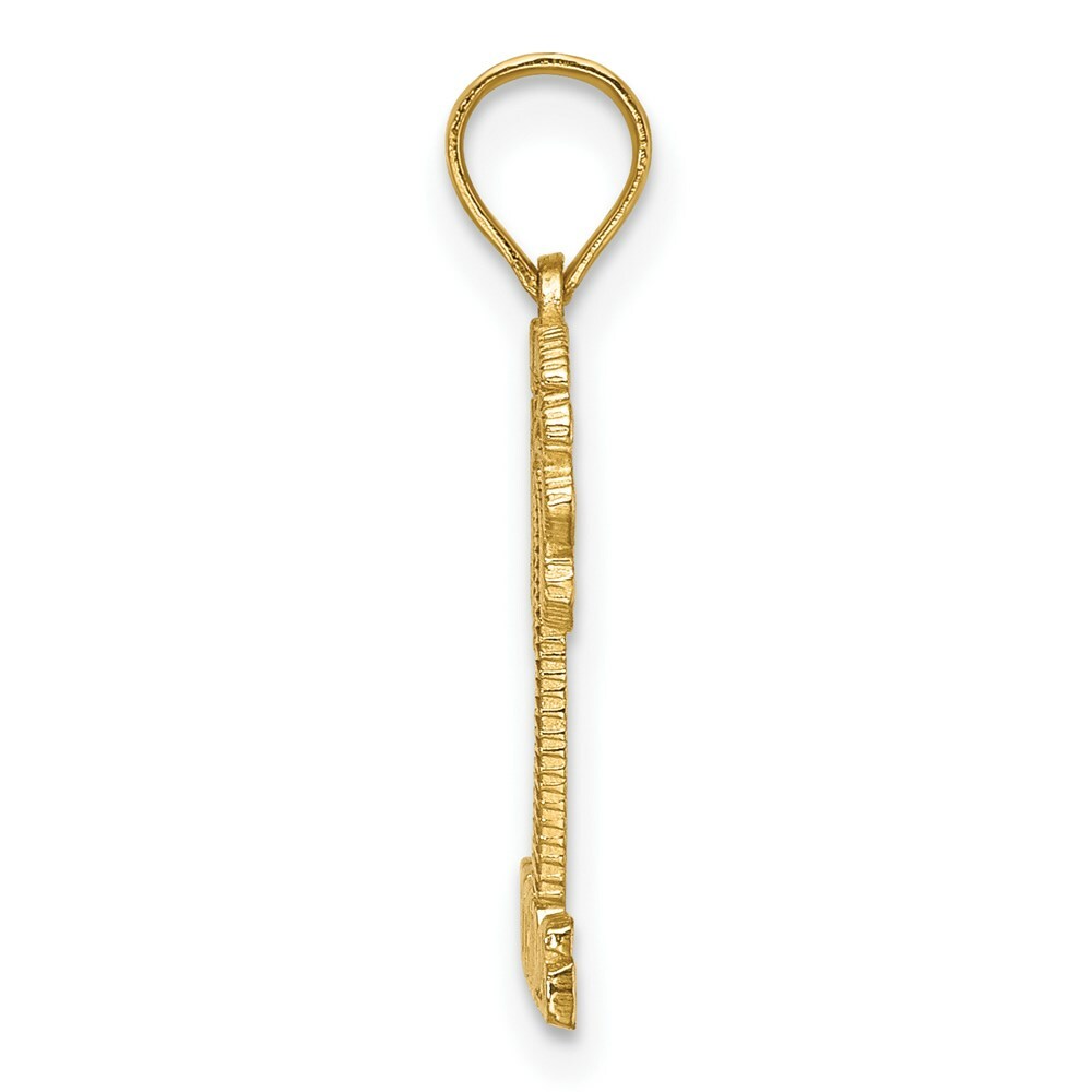14K Yellow Gold ST. THOMAS Under Palm Tree Charm Pendant