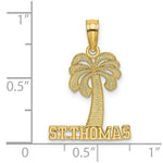 Load image into Gallery viewer, 14K Yellow Gold ST. THOMAS Under Palm Tree Charm Pendant
