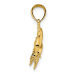 Load image into Gallery viewer, 14K Yellow Gold Polished Four Dolphins Swimming Charm Pendant
