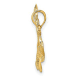 Load image into Gallery viewer, 14K Yellow Gold 2-D Flying Heron Bird Charm Pendant
