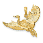 Load image into Gallery viewer, 14K Yellow Gold 2-D Flying Heron Bird Charm Pendant
