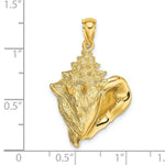 Load image into Gallery viewer, 14K Yellow Gold 2-D Conch Sell Charm Pendant
