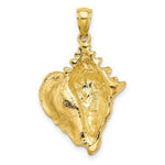 Load image into Gallery viewer, 14K Yellow Gold 2-D Conch Sell Charm Pendant
