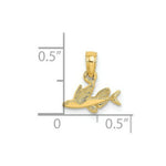 Load image into Gallery viewer, 14K Yellow Gold Mini FLYING FISH Charm Pendant
