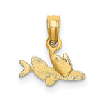 Load image into Gallery viewer, 14K Yellow Gold Mini FLYING FISH Charm Pendant
