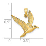 Load image into Gallery viewer, 14K Yellow Gold Polished and 2-D Seagull Flying Charm Pendant
