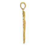 Load image into Gallery viewer, 14K Yellow Gold 2-D &amp; Textured Egret Bird Standing Charm Pendant

